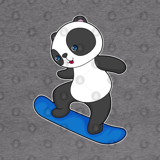 Panda Snowboard Winter sports by Markus Schnabel